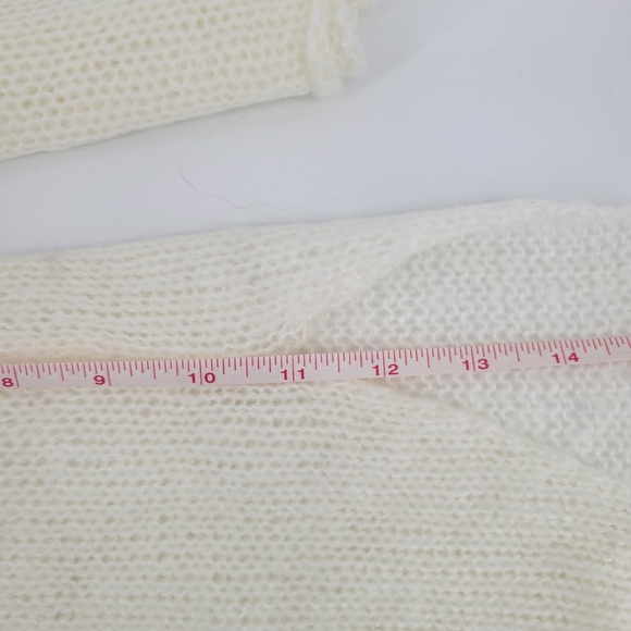 Wooden ships heart loose knit wool mohair crewneck sweater S/M - Picture 9 of 9